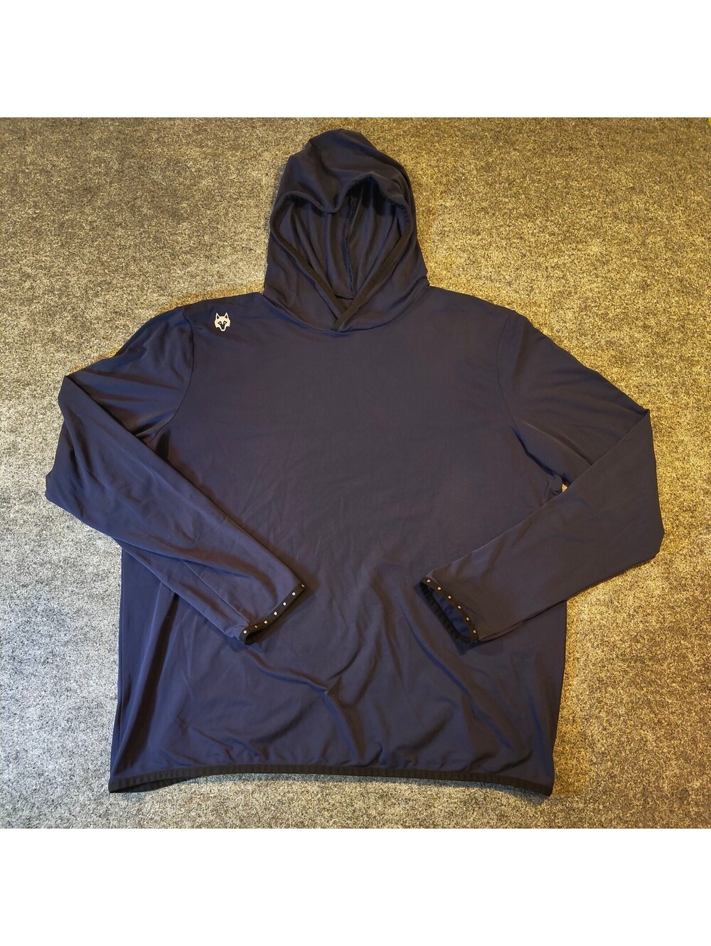 Greyson Navy Blue Performance Long Sleeve Hoodie Men's Large